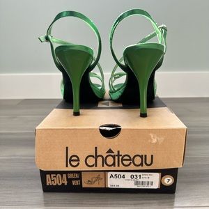 Vintage Le Chateau Green Dress Shoes, Size 7